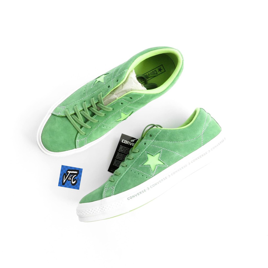 Sepatu Converse One Star Suede Pinstripe Green Murah