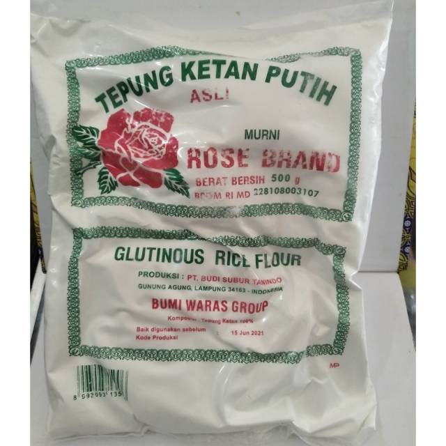 

Tepung Ketan putih rose brand 500 gram