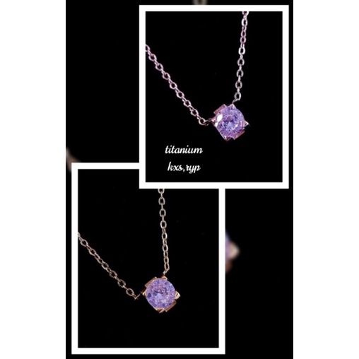 Kalung titanium,tidak luntur,bisa dipake mandi,warna rose gold