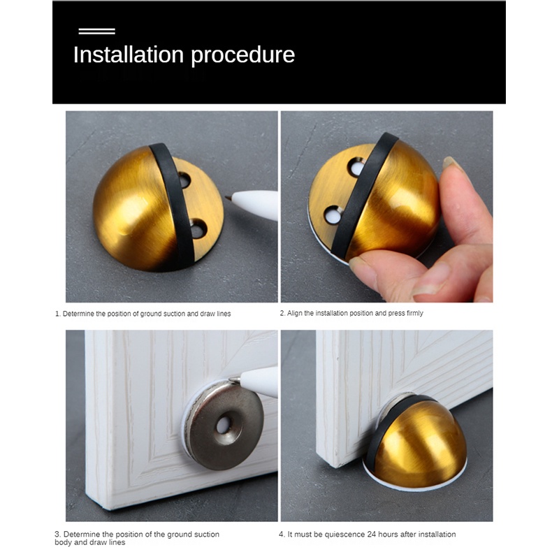 ★Stainless★Penahan Pintu Model Bulat Keong/Door Stop Stopper Magnet/Penahan Pintu Rumah Magnet