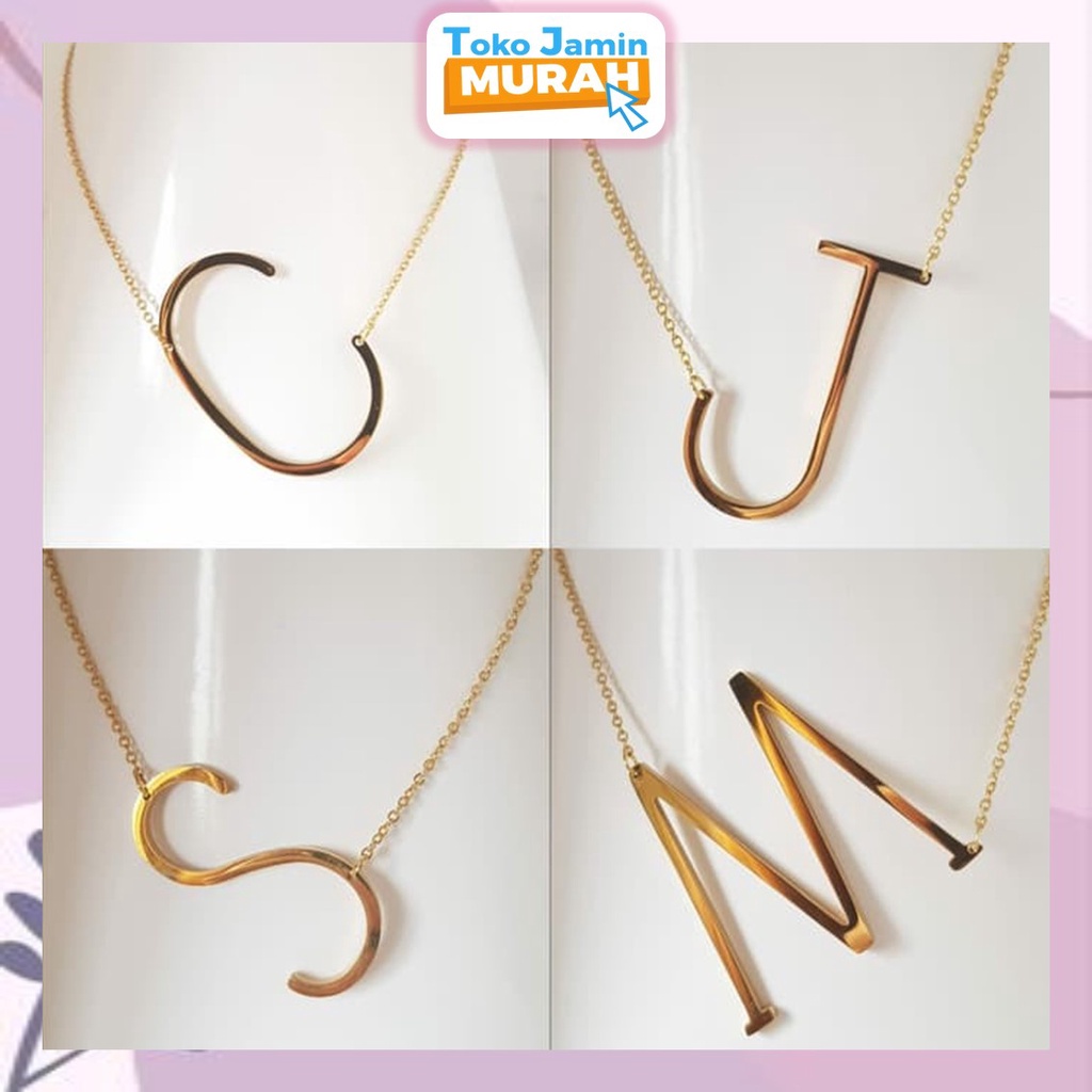 TJM VZ064 Kalung Alfabet Kalung Inisial A - O Fashion Wanita