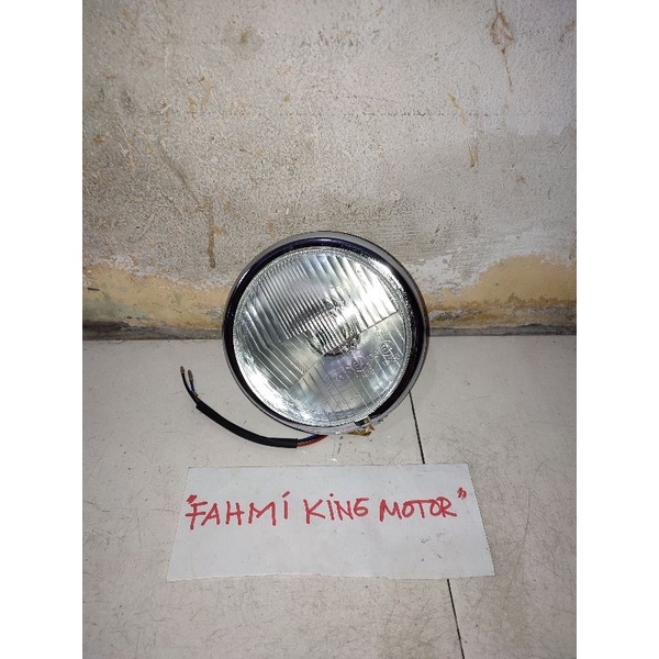 HEADLAMP LAMPU BULAT CROM FOR UNIVERSAL MOTOR BACA DESKRIPSINYA