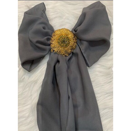 SELENDANG CHIFFON || SELENDANG SIFON BALI WARNA WARNI-Abu