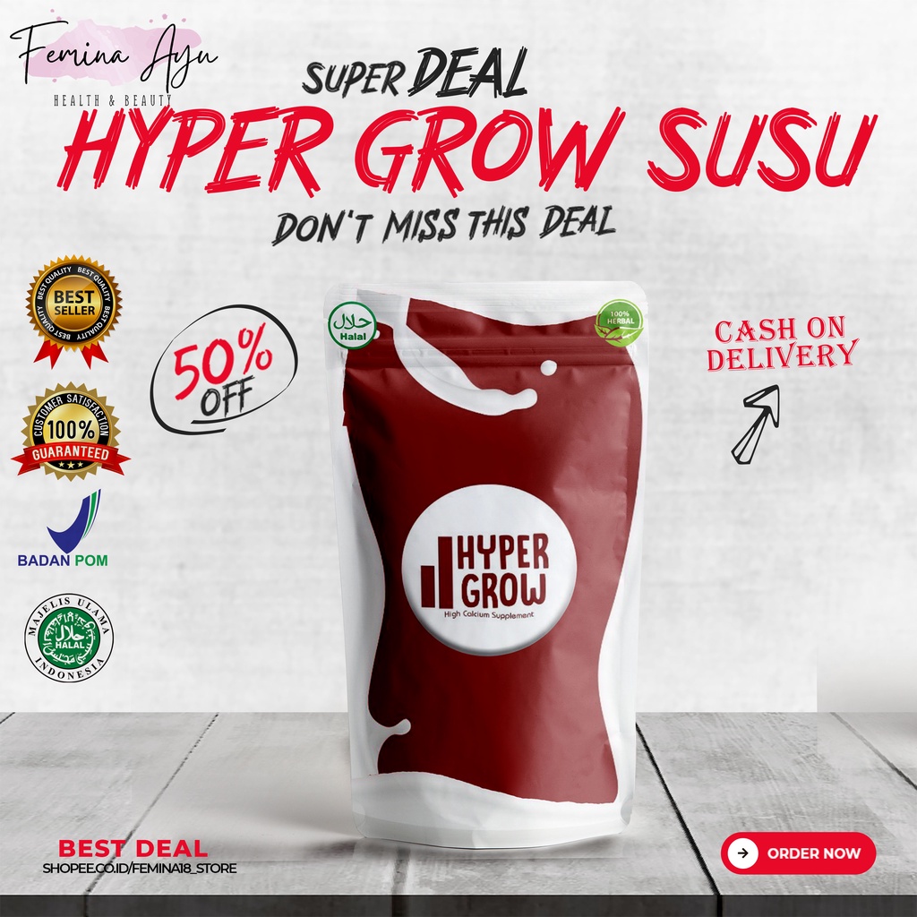 

[ORIGINAL100%] HYPERGROW UP (SUSU) | Suplemen Kalsium Peninggi / Susu Peninggi Badan Terlaris /Susu Penambah Tinggi Badan 18+ Hyper Grow susu