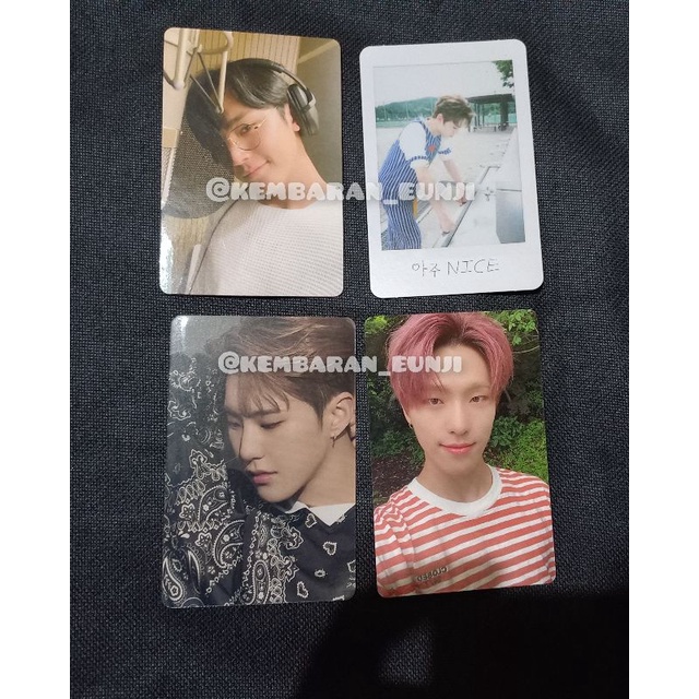 photocard mingyu semicolon, pc vernon aju nice anas very nice, dicon hoshi dino