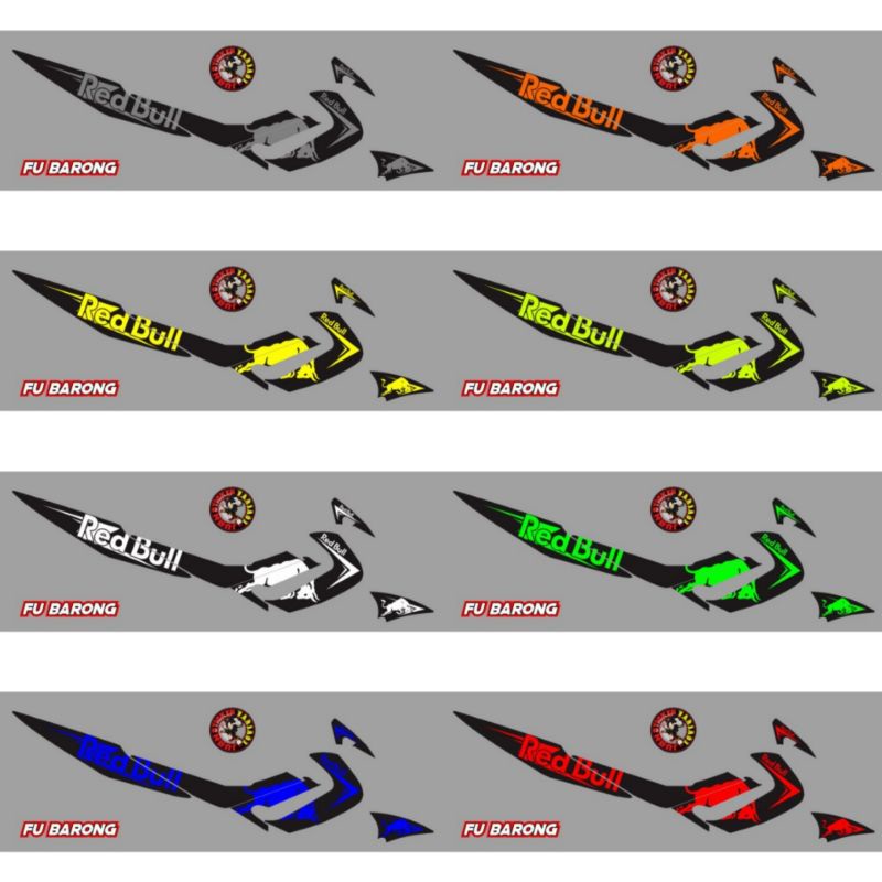 STRIPING VARIASI REDBULL SERIES SATRIA FU LAMA BARONG SUZUKI MOTOR