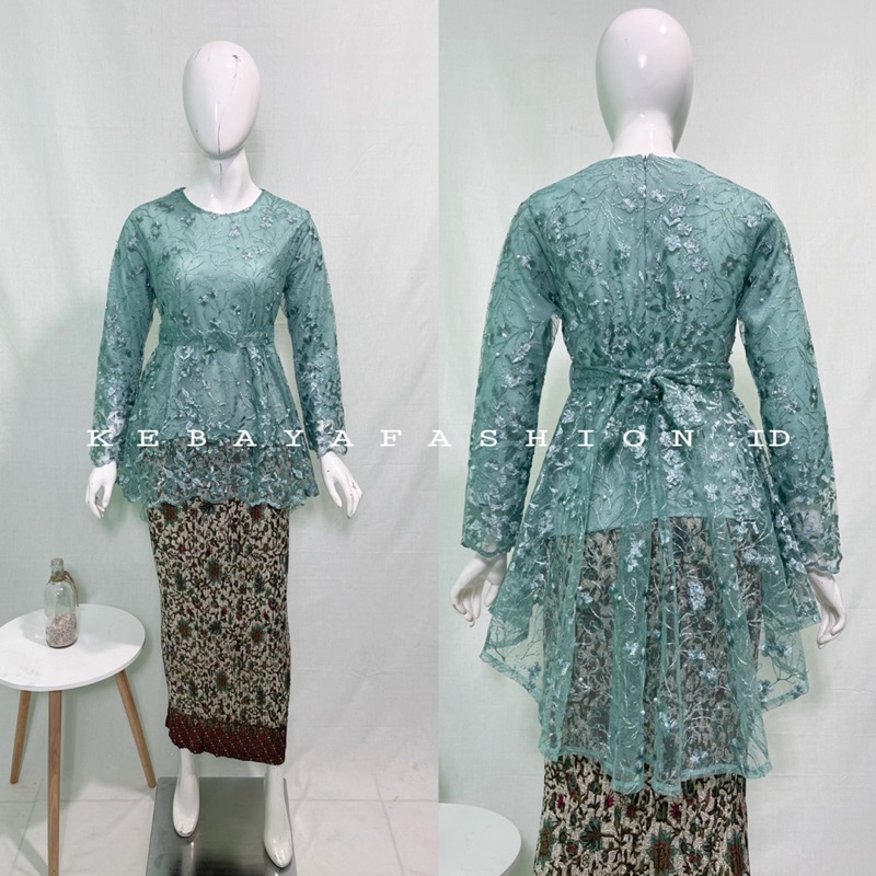 Kebaya Modern Stelan Kebaya Brukat Set Kebaya brokat Remaja