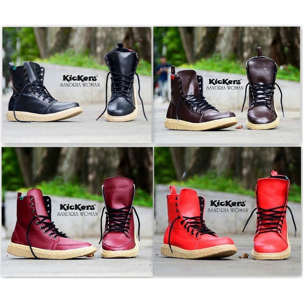 Kickers Sandria Women Sepatu Boots Wanita Sepatu Kulit Wanita Kickers Caterpillar Docmart Wanita
