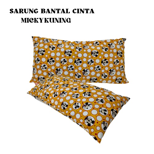 Sarung Bantal Cinta Resleting Bahan Katun Halus