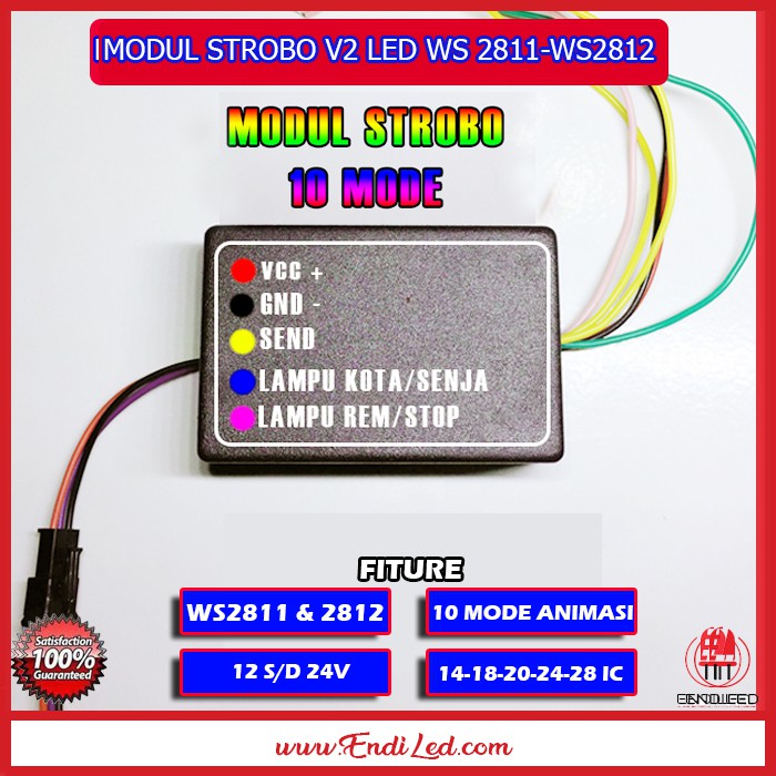 Modul strobo V2 10 mode led ws2811 dan ws2812