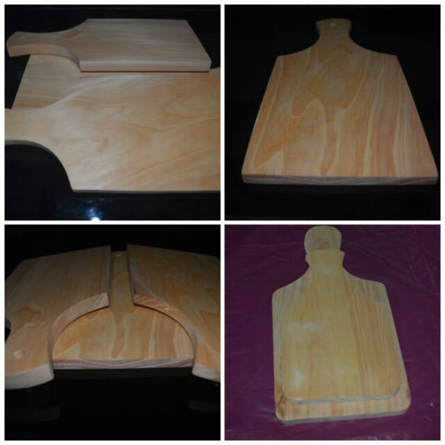 Talenan Kayu 34X18cm Tampel / Wooden Cutting Board Tampel Kayu Pinus Halus 34 x 18