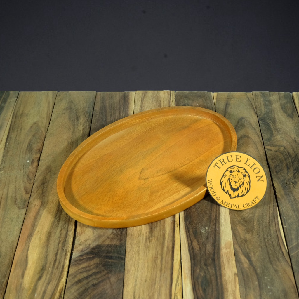 NAMPAN KAYU MAHONI OVAL