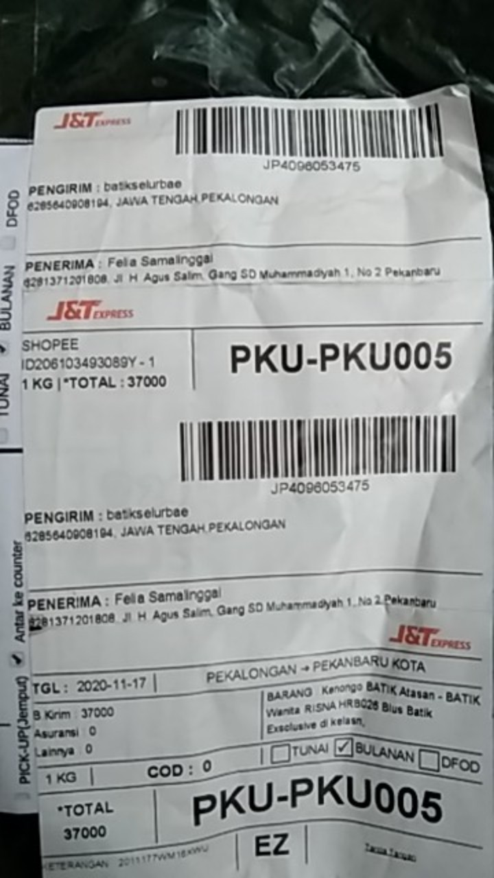 Baju Batik Wanita Modern Monalisa Genes M,l,xl Asli Pekalongan