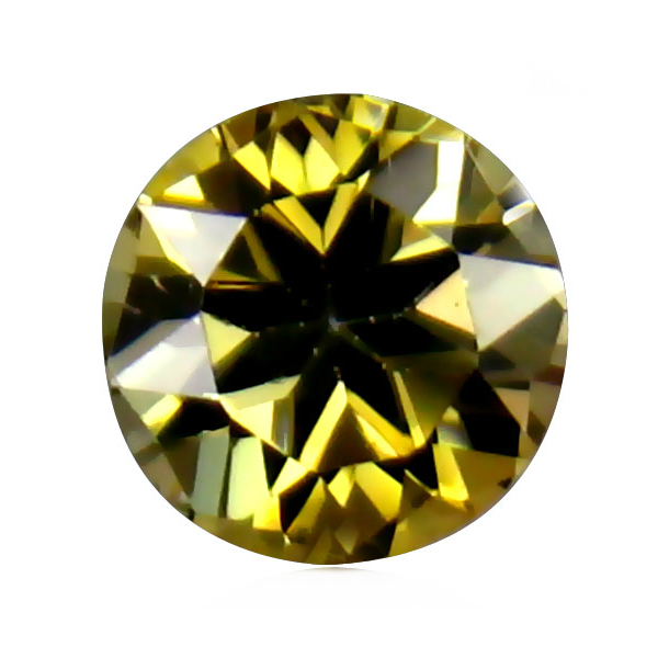 Certified Round 0.58ct 5mm Natural Unheated Untreated Yellow TANZANITE Tanzania Good Luster TZ296