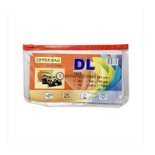 

Yushinca Zipper Bag Clear Lipat Punggung DL (130mmX250mm) #ZB-402