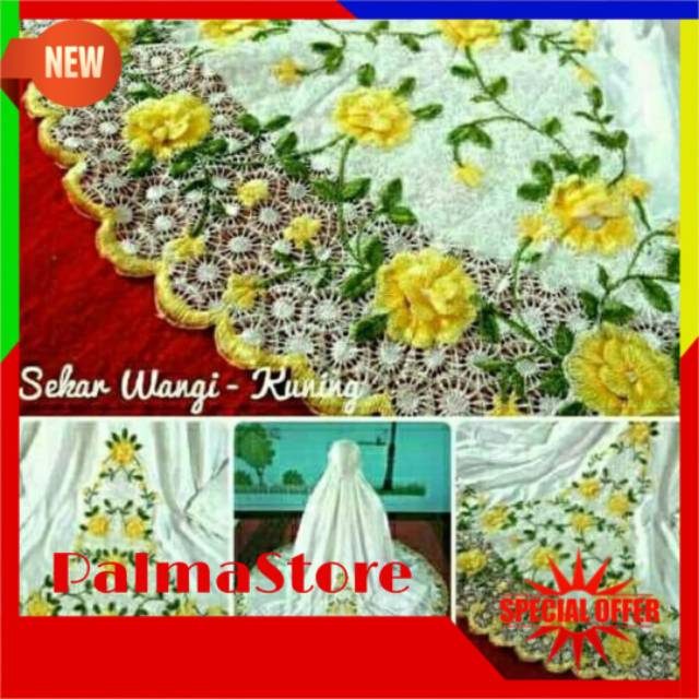 Mukena Dewasa || [Mukena Sekar Wangi RO] mukena wanita muslim dewasa bahan sutra velvet bordir
