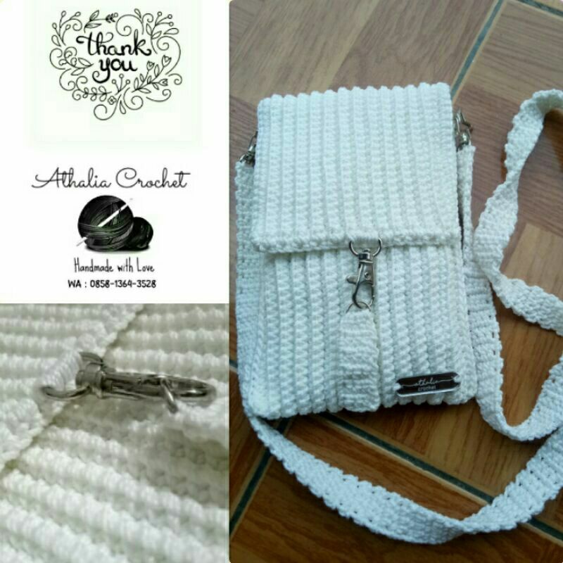 Tas HP Tas Selempang Kecil Rajut