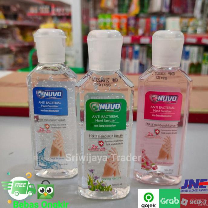 Nuvo Hand Sanitizer Gel 85ml Aseptic Antiseptic Sanitaiser Jel - Biru