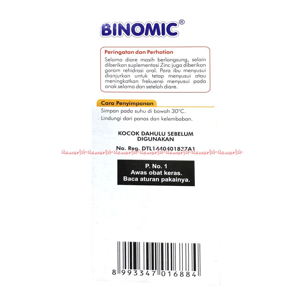 Binomic 60ml Zinc Sulfate Syrup Obat Diare Sirup Anak Binomik Mencret Untuk Anak Anak Kids Obat Diare Sakit Perut Mencret Model Sirup Anak 60 ml Binomik Zing 60 ml