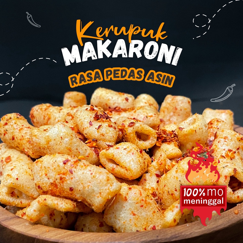 

Yasnack Kerupuk Makaroni Pedas Asin, 1/4 kg, 250 gr