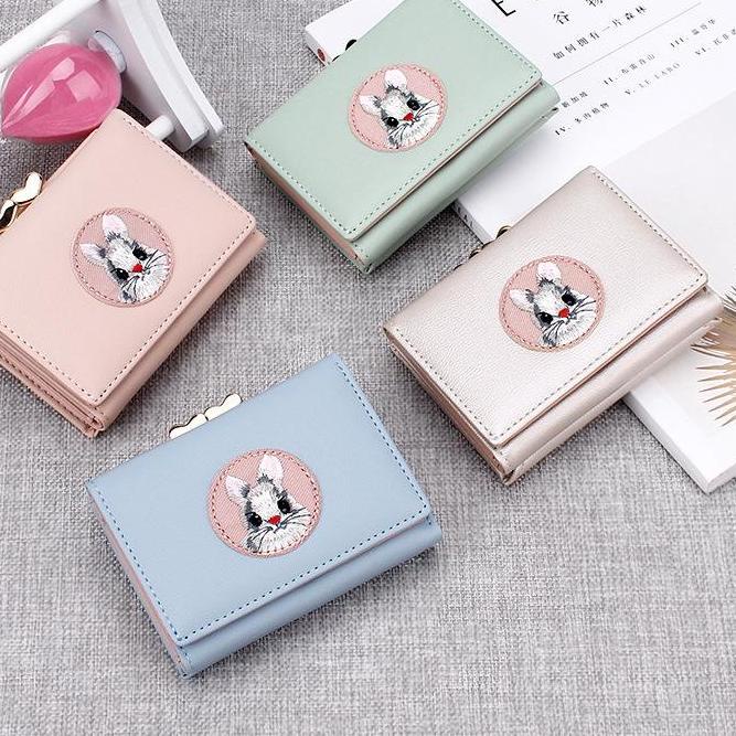 ◊ JIUFENG dompet mini untuk wanita dompet lucu dompet kecil untuk wanita dompet preloved Dompet berb