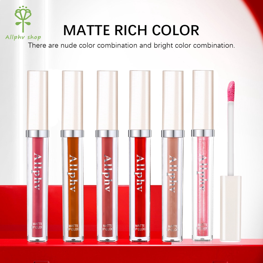 Allphv Lasting Glossy Lip Gloss Liquid Lipstick Make Up anti air lipstick velpet matte lipstick