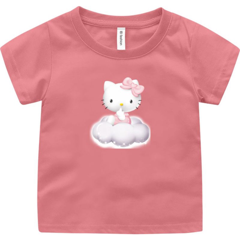 ((IB))KAOS ANAK PEREMPUAN/HELLO KATTY AWAN DIGITAL SABLON