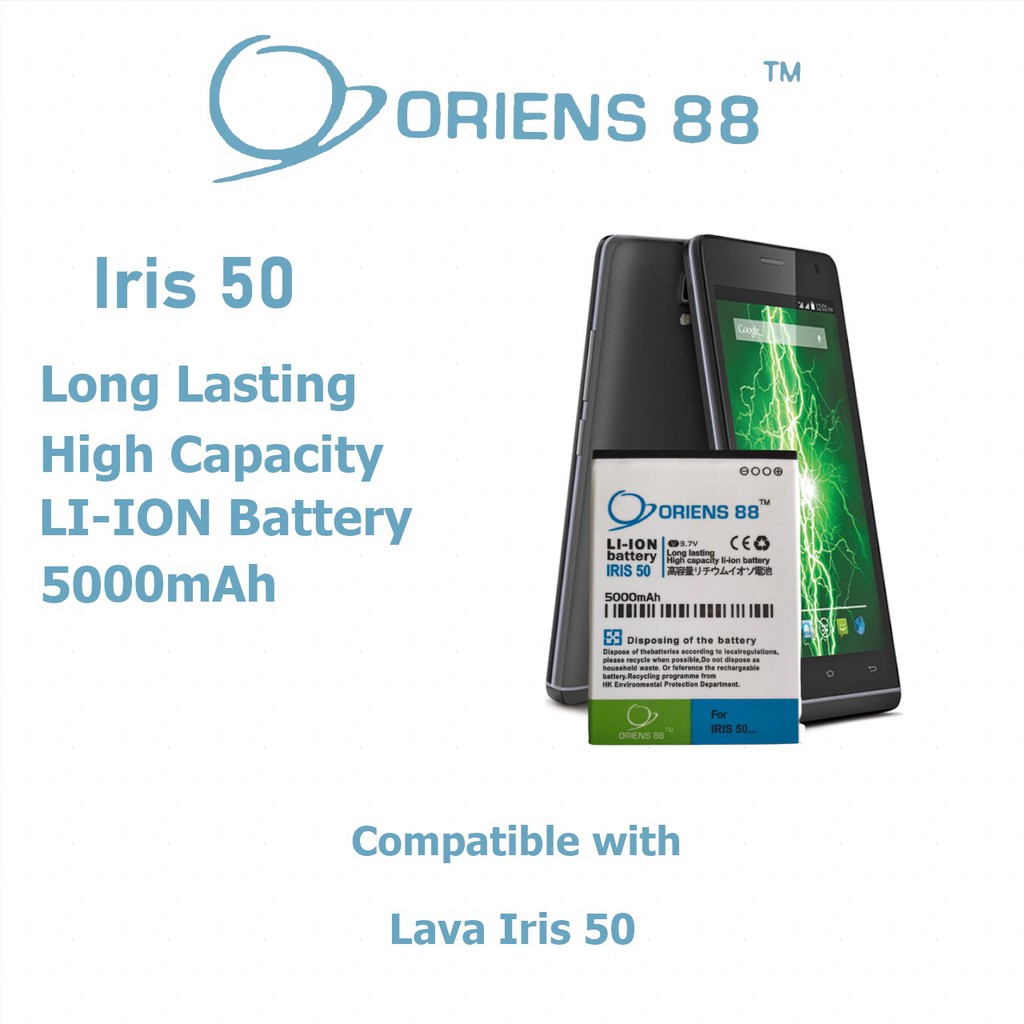 (P) Baterai batre battery Lava iris 50 double power/IC oriens88