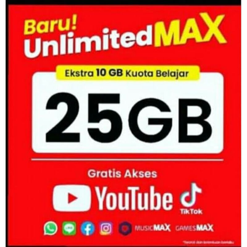 KARTU PERDANA TELKOMSEL 25GB UNLIMITED