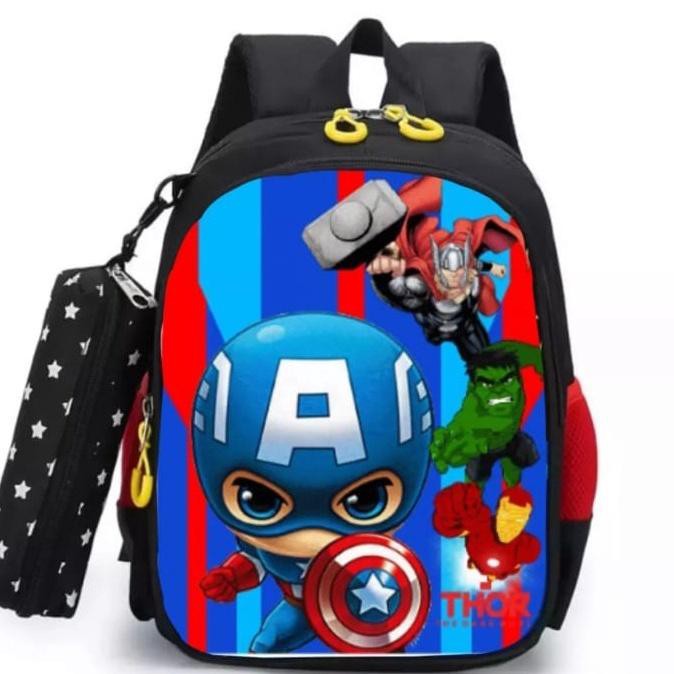 [KODE 5624] BPT BPT NIQABIS TAS RANSEL ANAK LAKI LAKI MARVELL TAS SEKOLAH ANAK TK SD SMP SMA COWOK T