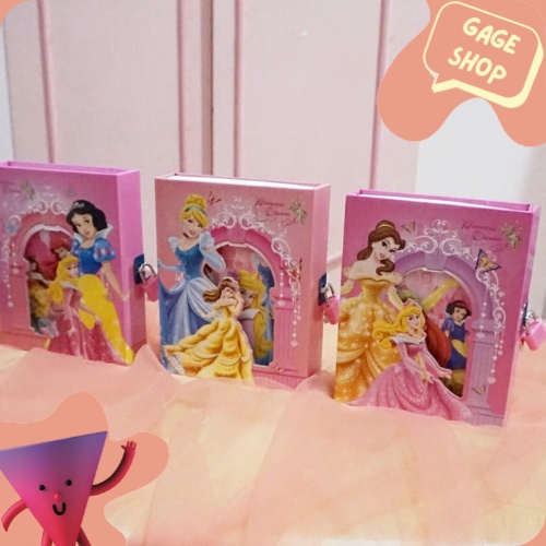 

buku gembok karakter princess buku lucu fancy imut buku tulis memo bisa COD keperluan anak sekolah termurah import