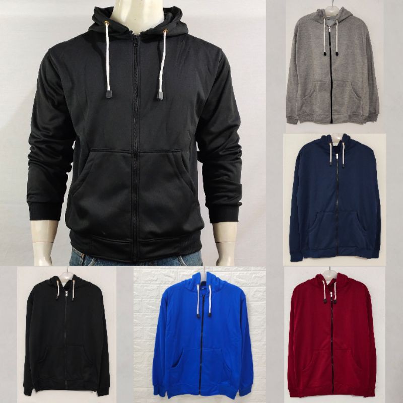 SWEATER ZIPPER POLOS BAHAN FLEECE PRIA WANITA