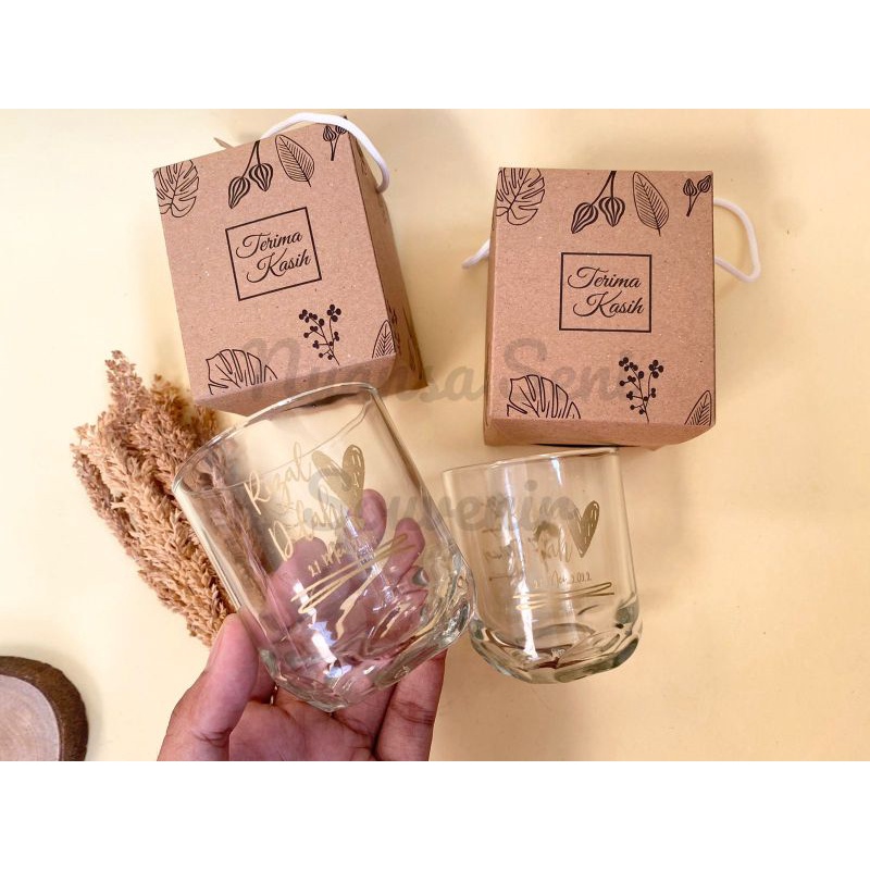 Souvenir Pernikahan Gelas Murah Gelas Minum Gelas Kaca PSP Gelas Cangkir Kopi Gelas Jamu Gelas Kaca 