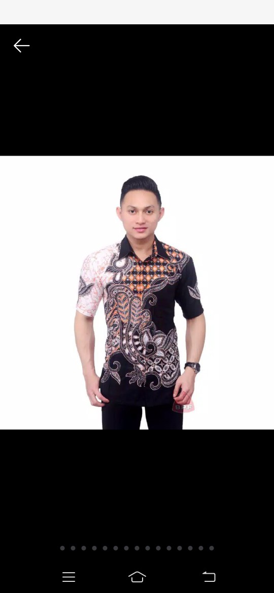 Bswart Batik Hrb026 Kenongo Hem Pendek Padi Pekalongan M L Xl Batik Pria Murah Modern Grosir