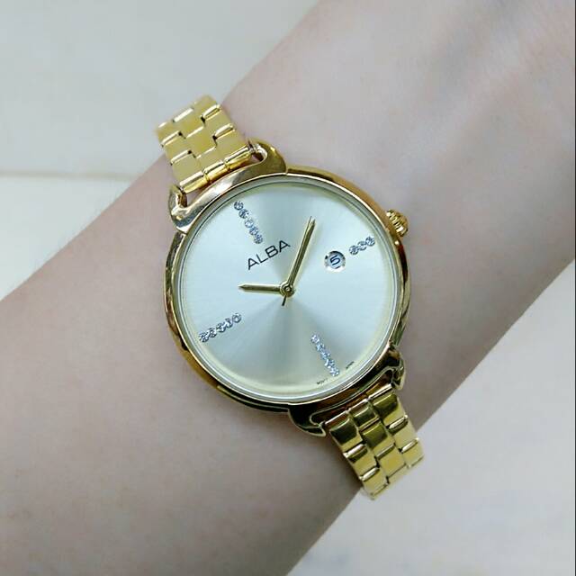 Jam Tangan Wanita Alba Tanggal Kuning