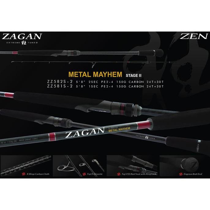 Zen X Ea Zagan Metal Mayhem Stage Ii Rod 582S-2 - Pe 2-4