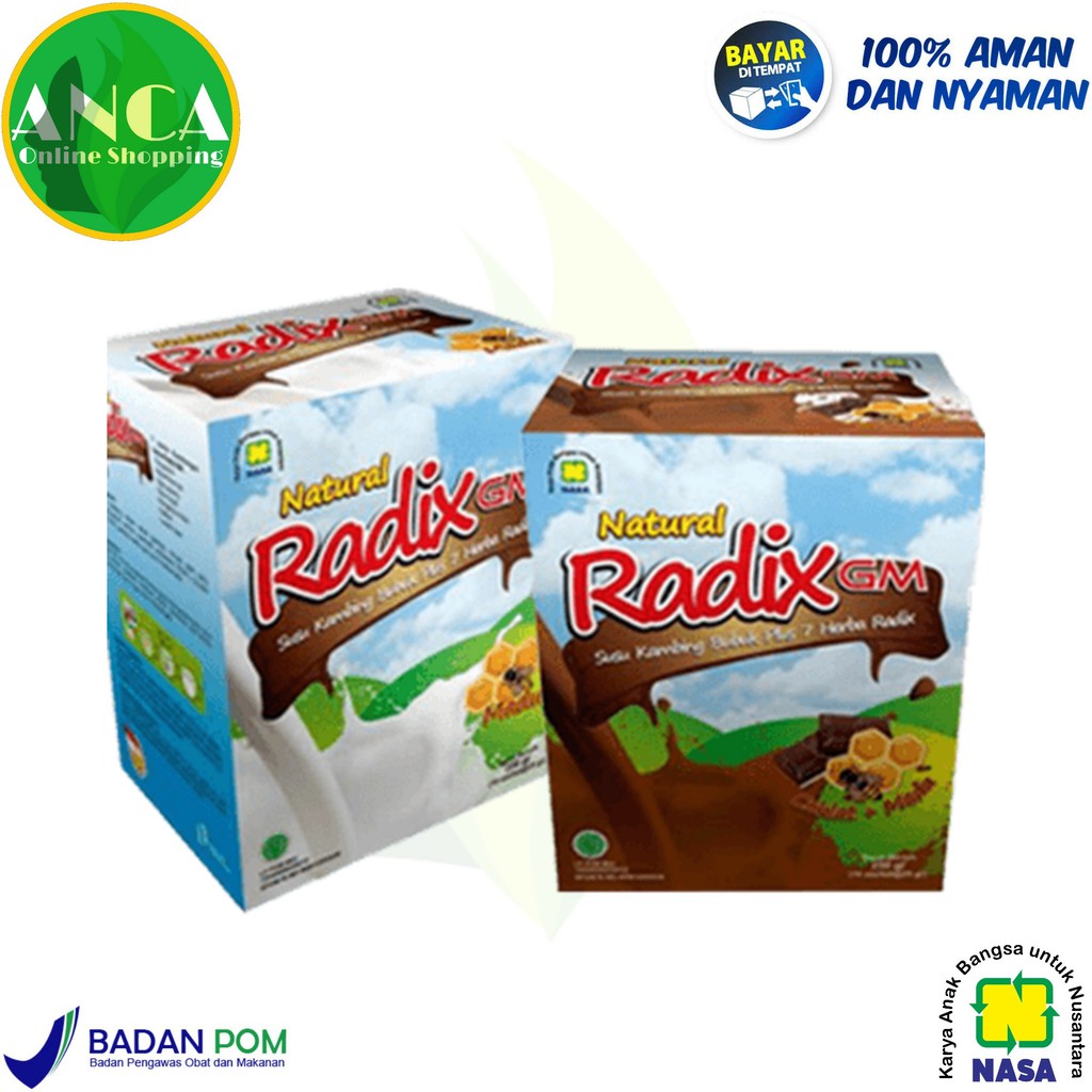 

Natural Radik GM Susu Kambing Bubuk Plus Krim Nabati Radix /Stockist PT Nasa Original