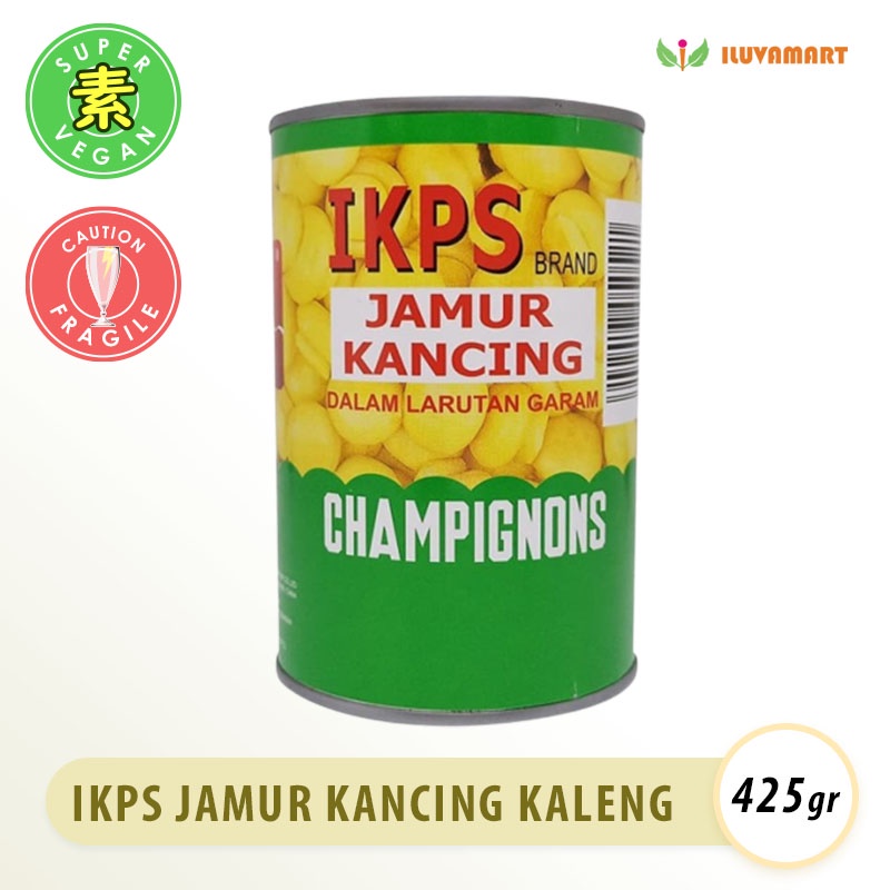 

IKPS Jamur Kancing Kaleng / Mushroom Whole Choice / Utuh per jamur Kalengan gampang buka VEGAN