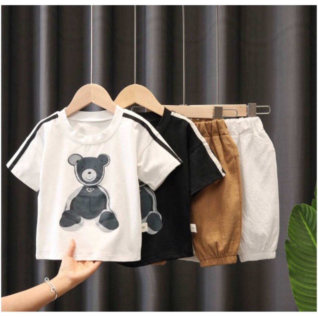 PROMO SETELAN BAJU ANAK ANAK BAJU ANAK SETELAN ANAK LAKI LAKI DAN PEREMPUAN SETELAN BEAR KANTONG 1-5 TAHUN