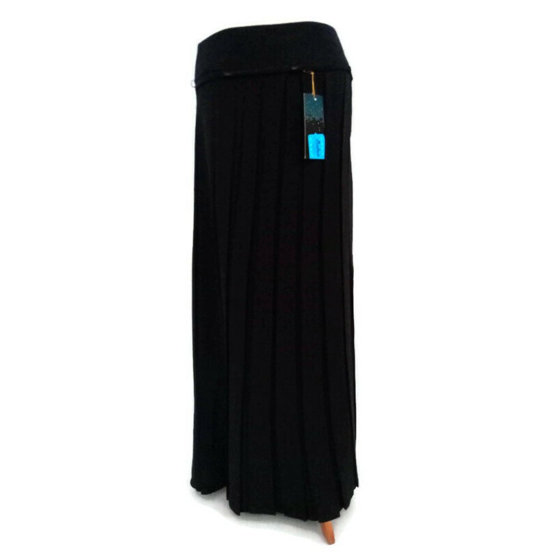 rok hitam panjang rempel - rok kerja - rok kantor panjang - rok muslimah rempel - rok panjang jumbo
