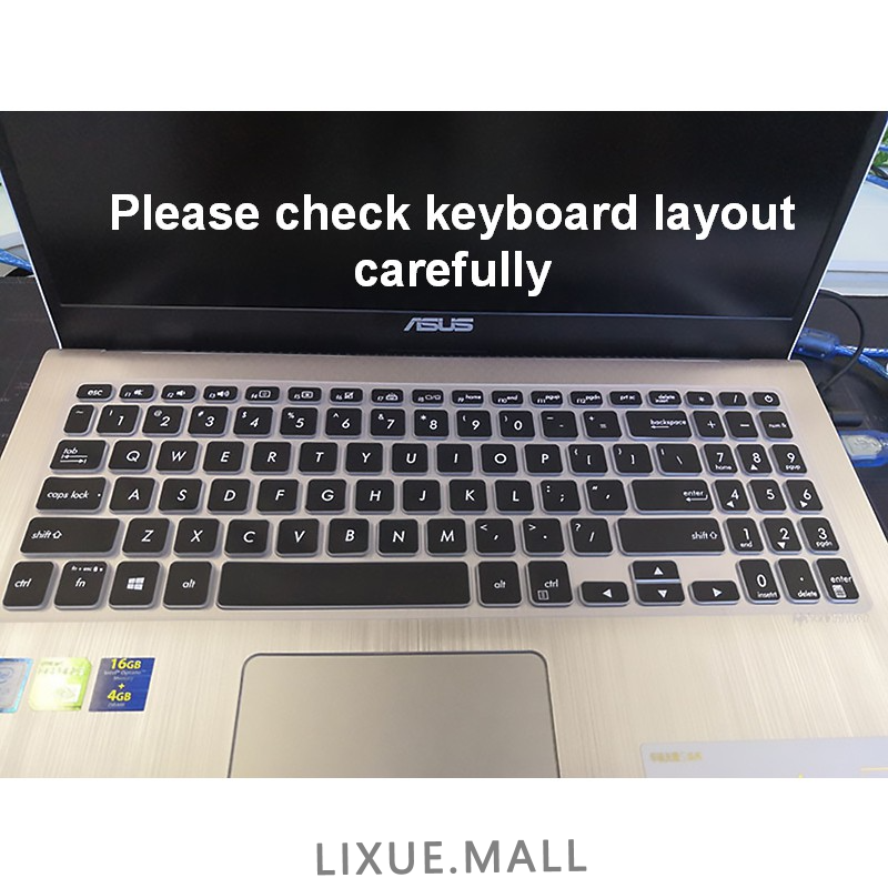 Lixue ASUS Vivobook S15 Keyboard Cover Protector S5300U y5200 y5100 X509 A509 A512 A516 M515 530U S533e ASUS Soft Ultra-thin Silicone Cover Laptop 15.6'' S5300U