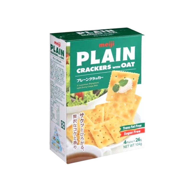 

Meiji plain crackers with oat 104 gram