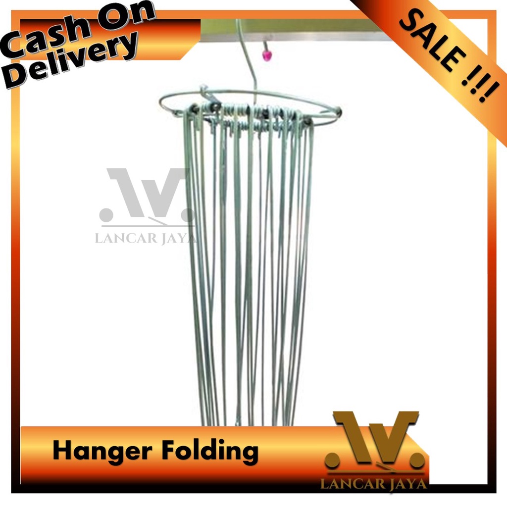 Hanger folding stainless / hanger bulat stainless / Hanger baju bayi stainless