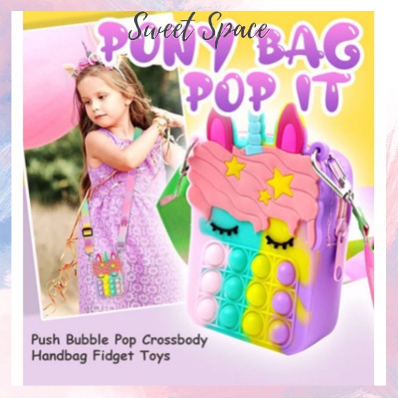 PONY BAG POP IT / TAS POP IT SQUID GAME / TAS SELEMPANG ANAK SLING BAG POP IT [SWEETSPACE]