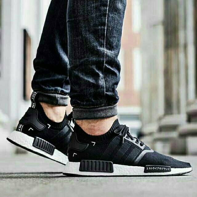 TERMURAH.. OBRAL ADIDAS NMD R1 PK JAPAN BLACK WHITE PREMIUM QUALITY (BNIB) SIZE 40-44