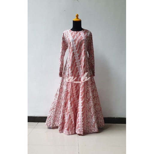 Gamis Batik Cap Wedelan-Abaya Dress Batik Custom Size Custom Made Preorder Katun Toyobo Tenun Jumput