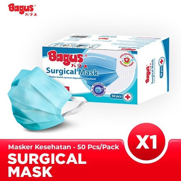 Jual BAGUS - Surgical Mask - Masker Medis - Box 50 Pcs | Shopee Indonesia