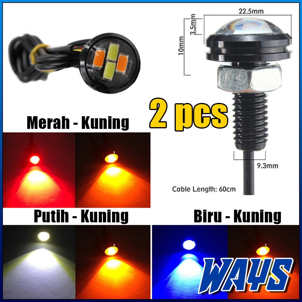 L004 | 2 MODE Lampu LED Mata Elang Senja Sein Sen Motor Vario Nmax Aerox PCX CB 150R CBR Vixion R15