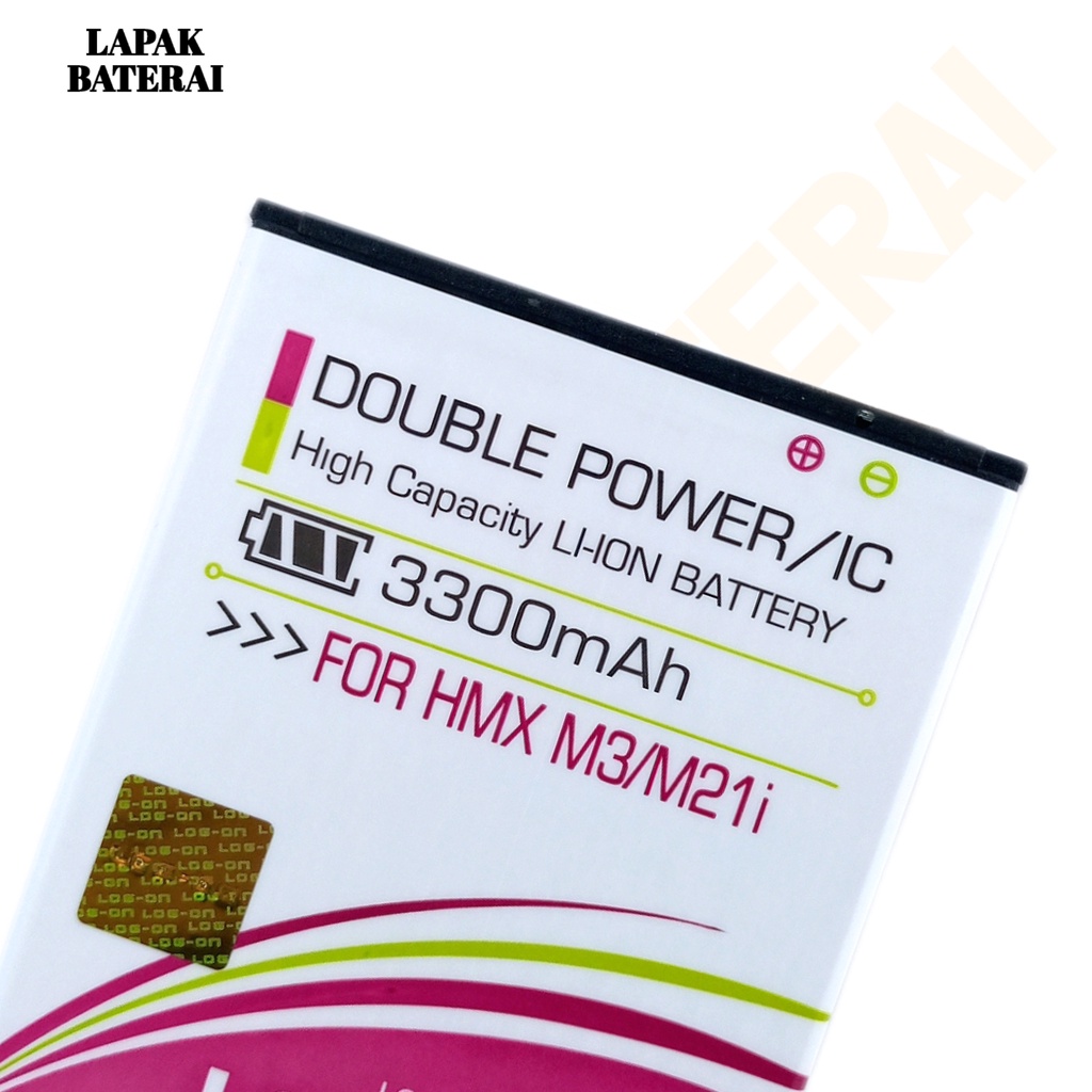 LOG - ON Himax M3 | M21I Baterai Double IC Protection Battery Batre