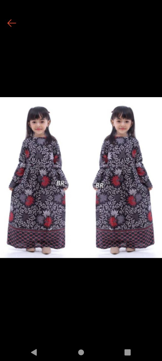 Baju Gamis Batik Anak Perempuan